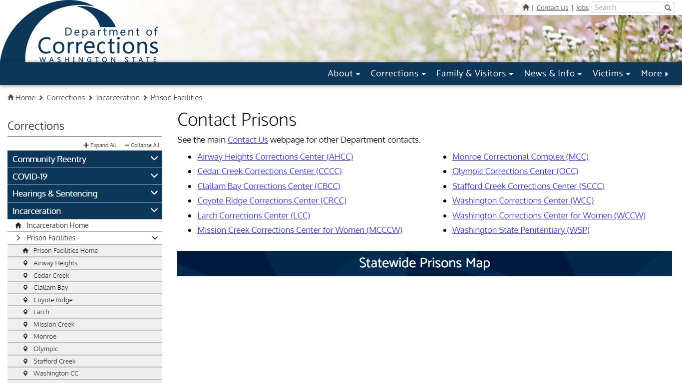 Contact Prisons | Washington State Department of Corrections